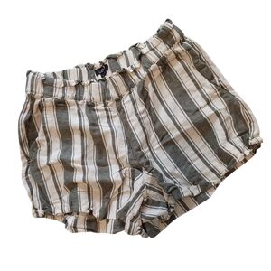 LOFT Women’s Striped Pull-On Shorts Size Medium Elastic Waist Pockets